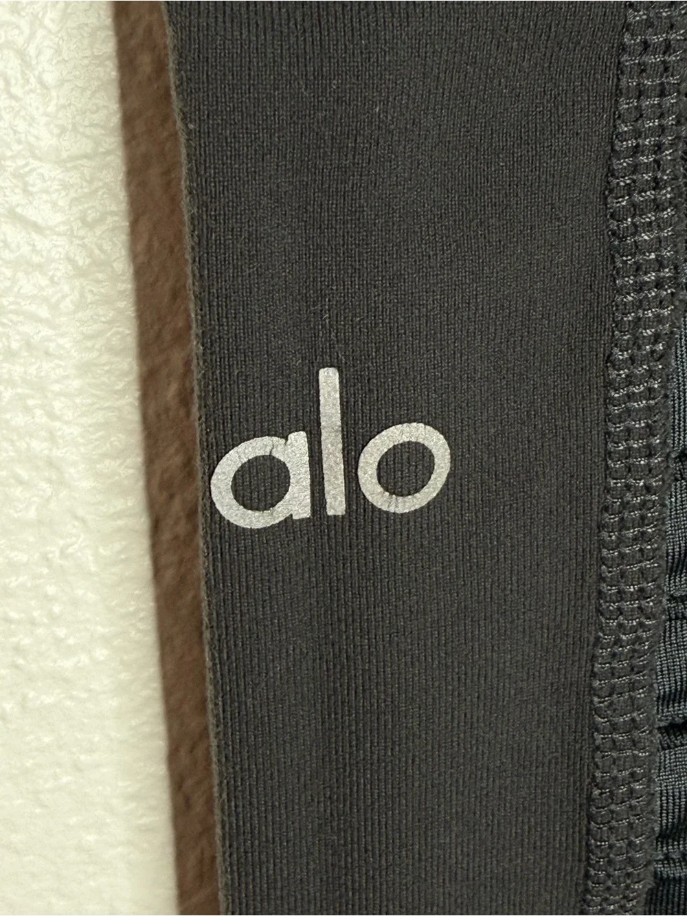 ALO Yoga Moto Leggings Tights Graphite Gray Mesh Panel Size S